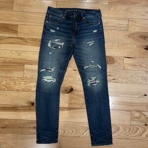 American Eagle Athletic Skinny Distressed Jeans